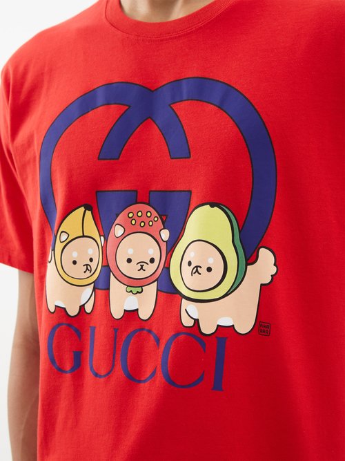 Gucci X Pikarar Kawaii-print Cotton-jersey T-shirt | Smart Closet