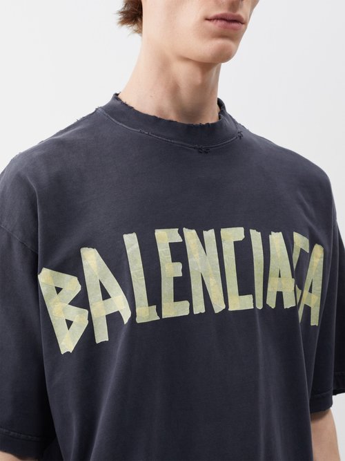Balenciaga Tape-logo Jersey T-shirt | Smart Closet