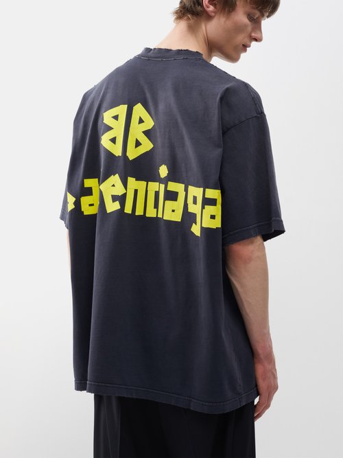 Balenciaga Tape-logo Jersey T-shirt | Smart Closet