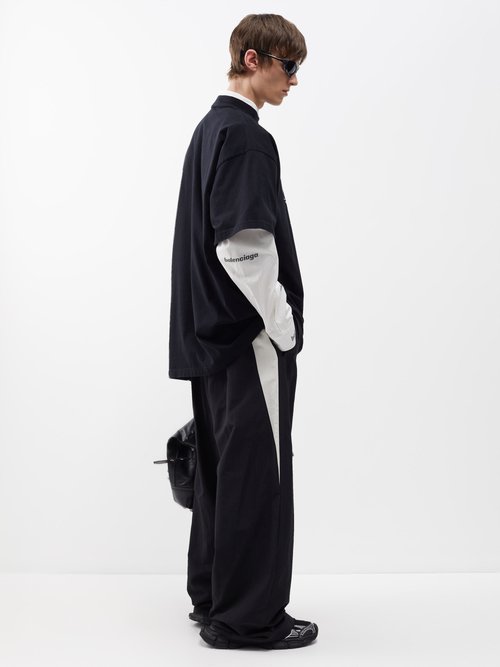 Balenciaga - Logo-embroidered Track Pants - Mens - Black