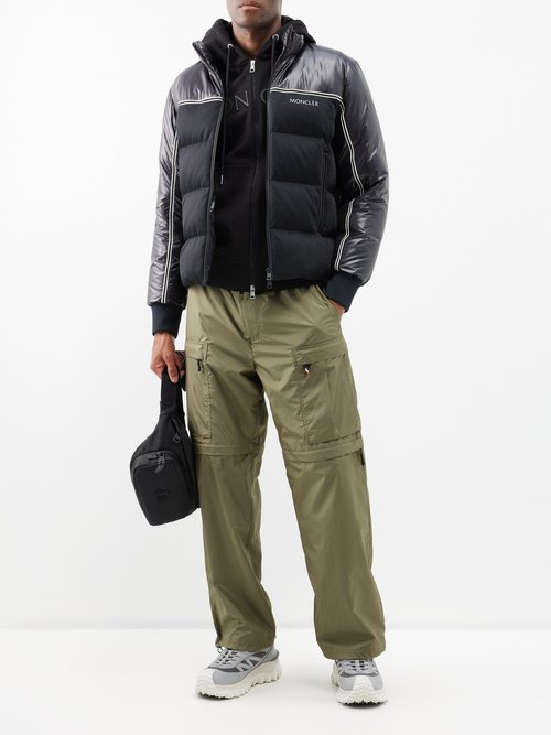 Moncler Logo Patch Zip-up Puffer Jacket in Black