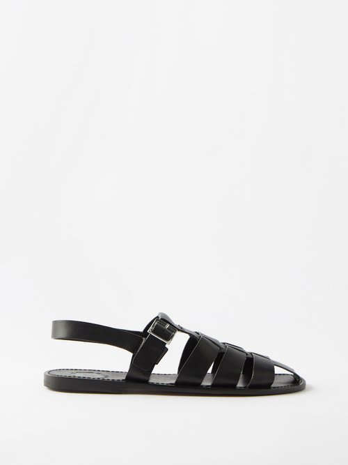 Grenson Quincy Woven-leather Sandals