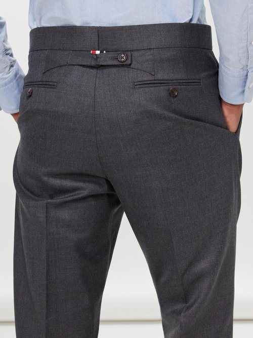 Thom Browne Super 120s Wool Suit Trousers In Dark Grey | ModeSens