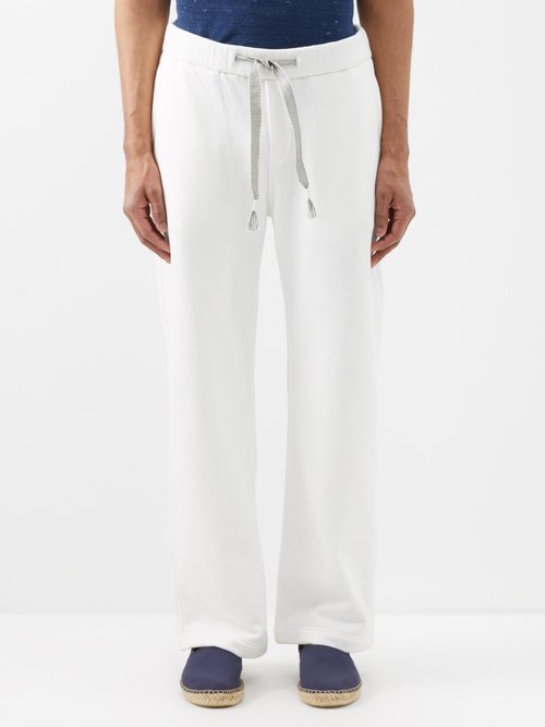 Orlebar Brown - Durham Drawstring-waist Jersey Trousers - Mens - Off White