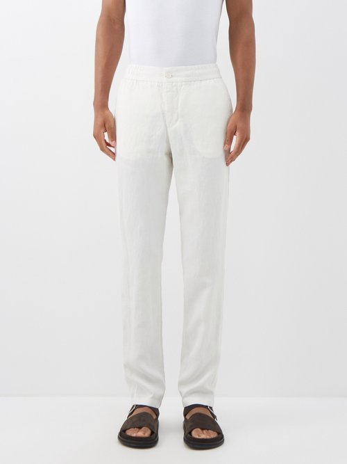 Orlebar Brown - Cornell Linen Trousers - Mens - Off White