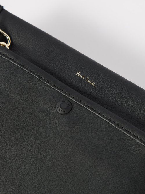 Paul Smith Signature Stripe Leather Cross-body Bag in Black for Men