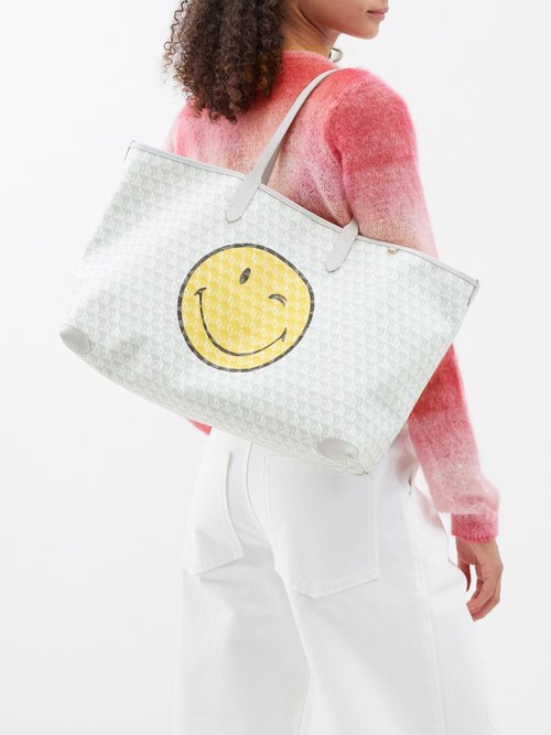 Anya Hindmarch I Am A Plastic Bag Smiley Tote Bag