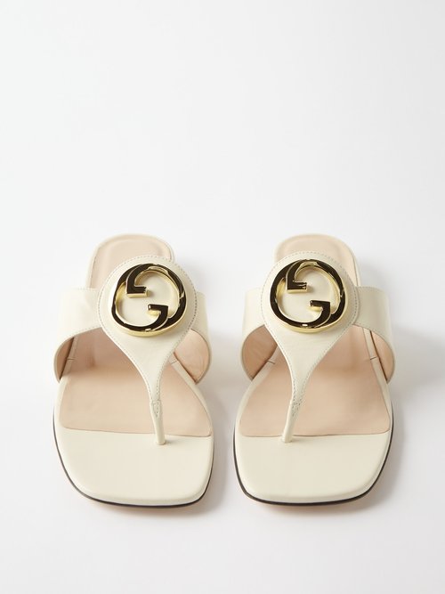 Gucci Blondie Thong Sandals in Beige - Gucci