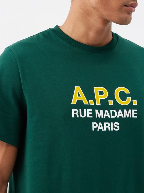 A.p.c. Apc Madame H T-shirt With Logo In Green | ModeSens