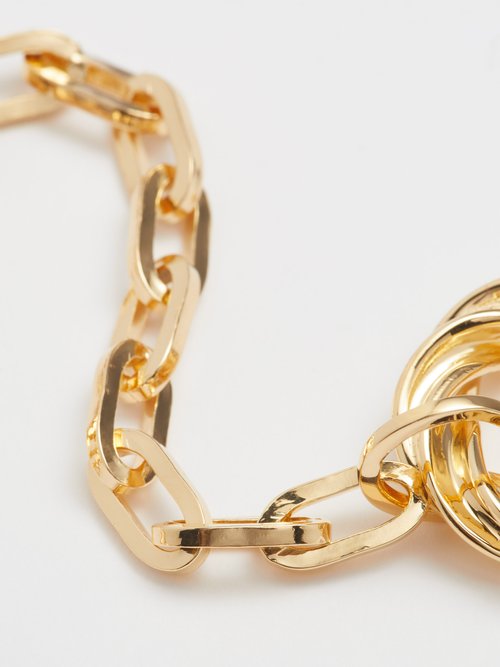 Bottega Veneta Gold Twisted Bracelet – BlackSkinny