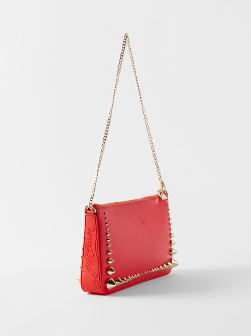 CHRISTIAN LOUBOUTIN: Loubila Spike leather bag - Red  Christian Louboutin  shoulder bag 3235119 online at