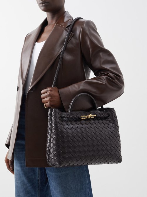 Bottega Veneta Andiamo Medium Intrecciato-leather Handbag