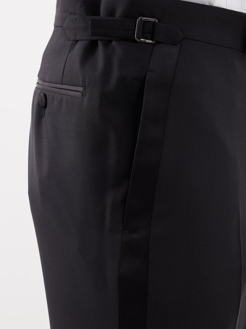 Black O'Connor Super 120s wool suit trousers, Tom Ford