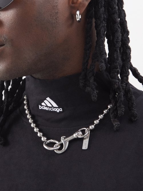 Balenciaga Lock Chain Necklace in Metallic  Lyst