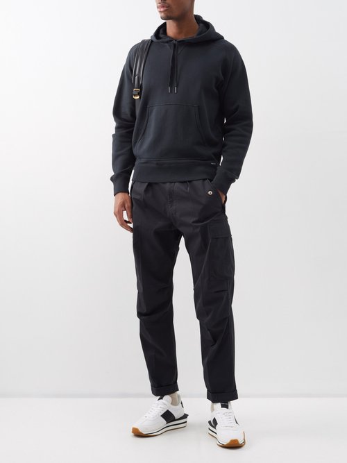 Tom Ford - Garment-dyed Cotton-jersey Hoodie - Mens - Black
