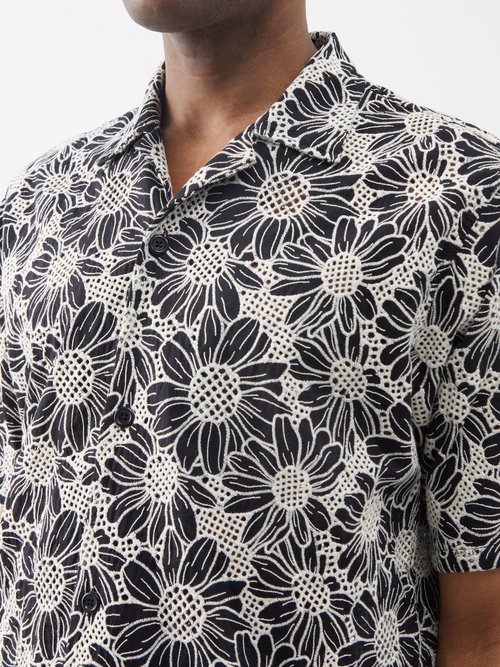 Sunflower Cayo Floral-jacquard Cotton Shirt | Smart Closet