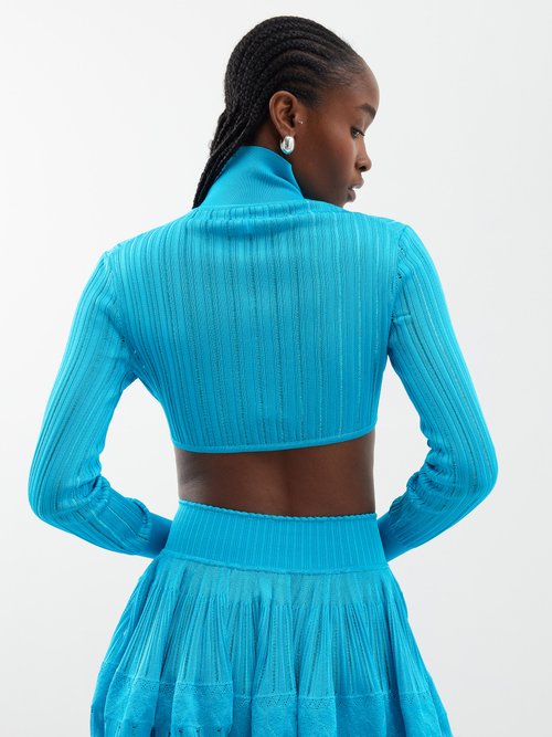 ALAÏA Crinoline Cropped Cardigan