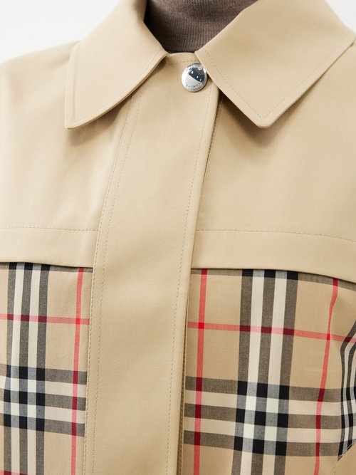 Logo Canvas Shirt Jacket in Beige - Burberry