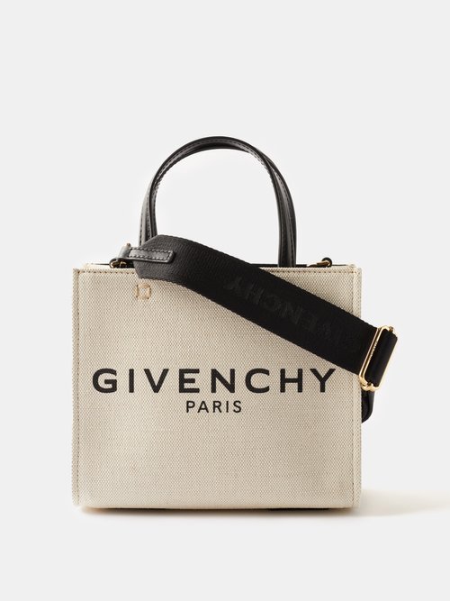 Givenchy Small Size Front Logo Tote Bag in White