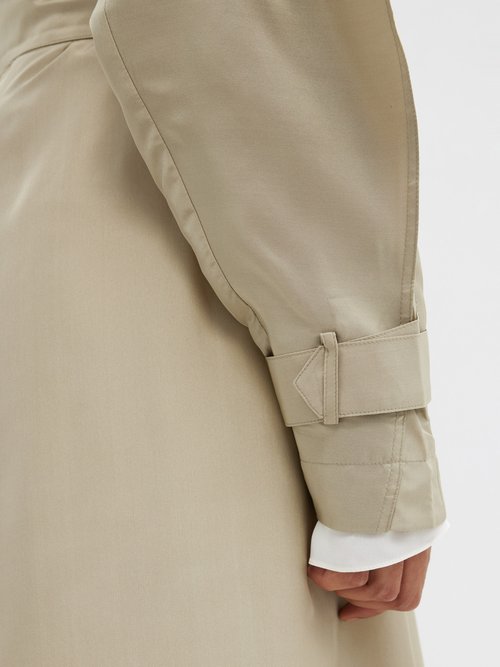 Victoria Beckham Beige Fluid Trench Coat