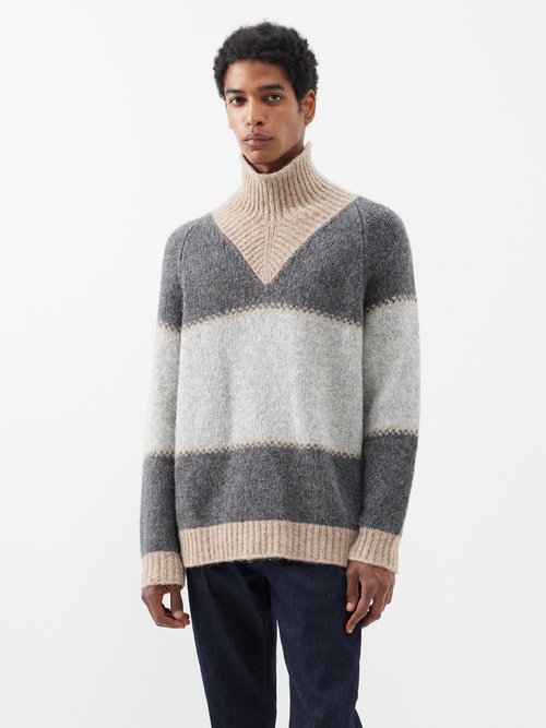 Giorgio Armani Neve virgin-wool and viscose jacquard crew-neck