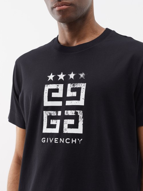 kruising bestuurder medeklinker Givenchy Slim Fit 4g Logo Cotton Graphic T-shirt In Black | ModeSens