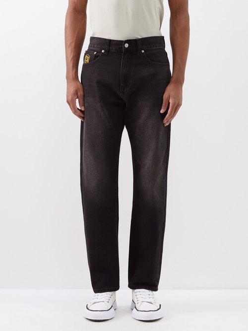 Billionaire Boys Club - Embroidered Straight-leg Jeans - Mens - Black