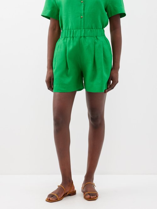 Asceno Zurich Organic-linen Shorts