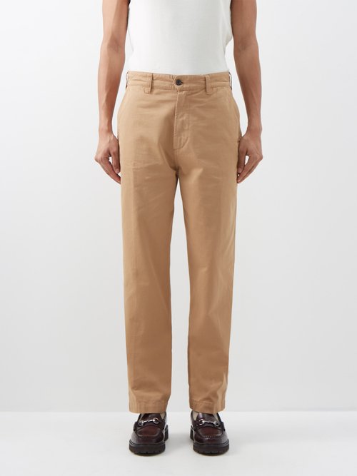 Drake's Flat-front Cotton-twill Chino Trousers