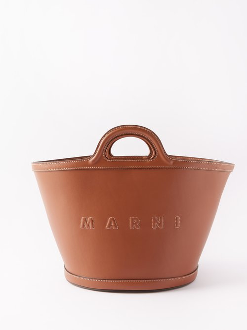 Marni Brown Mini Tropicalia Bucket Bag