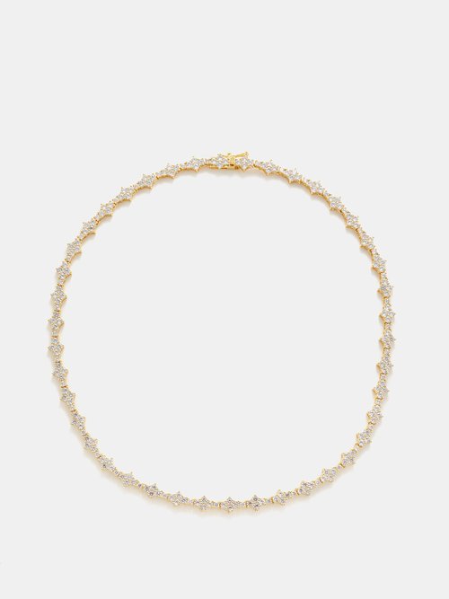 Fallon Naples Crystal-embellished Gold-plated Necklace