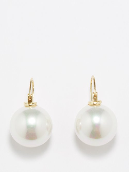 Fallon Pearl & Gold-plated Earrings