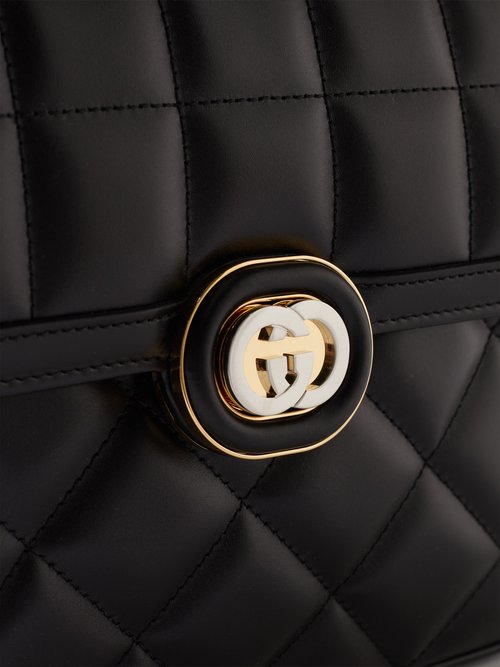 Gucci Deco small shoulder bag in black leather