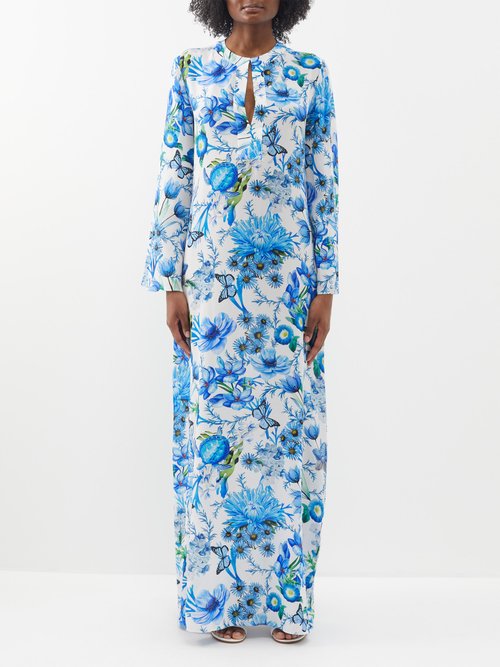 Mary Katrantzou Collins Floral-print Silk Maxi Dress