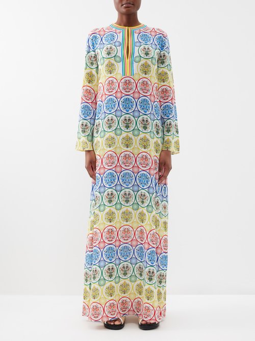 Mary Katrantzou Collin's Floral-print Silk Maxi Dress