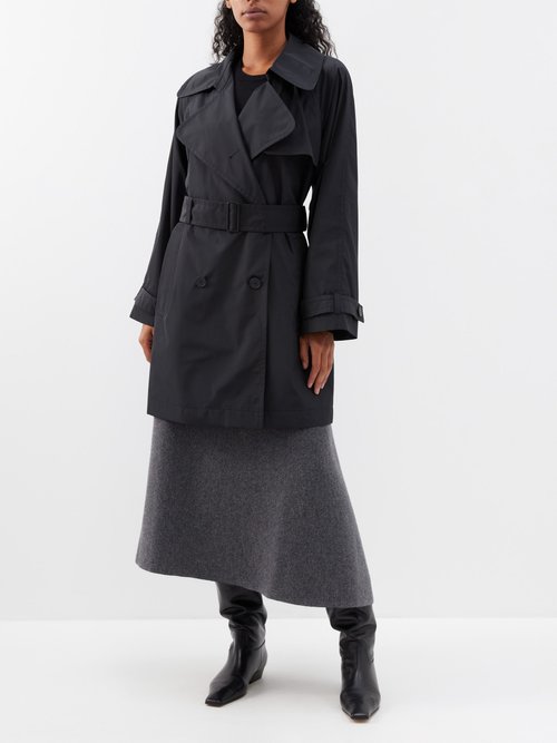 joseph - cottenham shell trench coat womens black