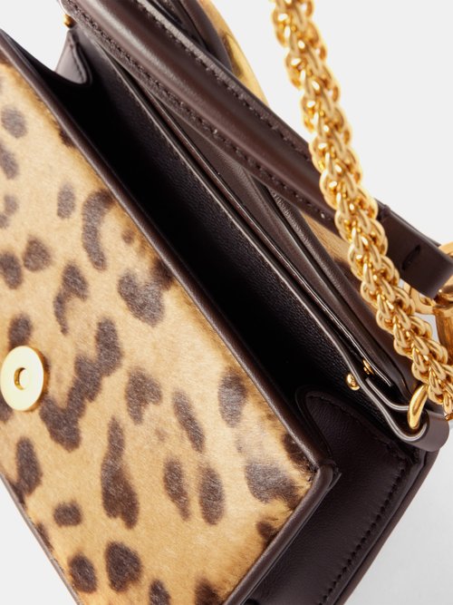 Valentino Garavani Loco Small Leopard Calf-Hair Shoulder Bag