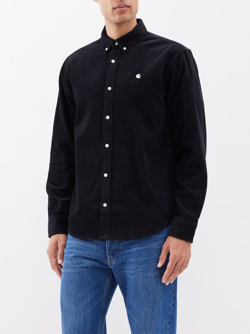 CARHARTT WIP Madison Button-Down Collar Logo-Embroidered Cotton-Corduroy  Shirt for Men