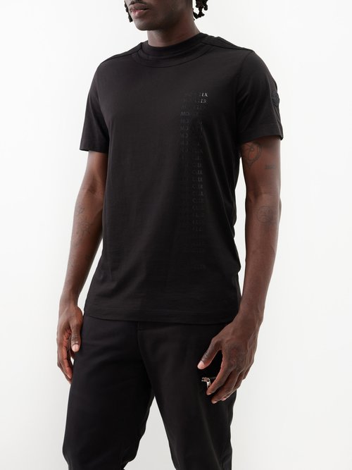 Script Logo-print Cotton-jersey T-shirt In Black