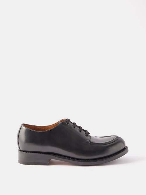 Grenson Eric Leather Derby Shoes In Black | ModeSens