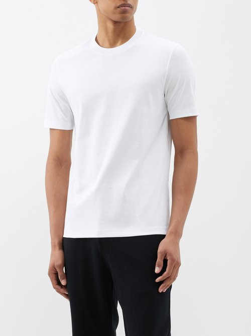 Brunello Cucinelli Cotton-jersey T-shirt In White