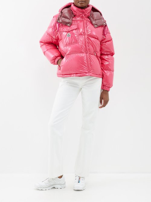 Shop Moncler Karakorum Detachable-sleeve Down Jacket In Pink