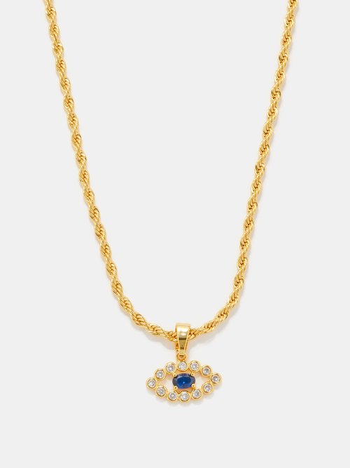 Crystal Haze Evil Eye Crystal & 18kt Gold-plated Necklace