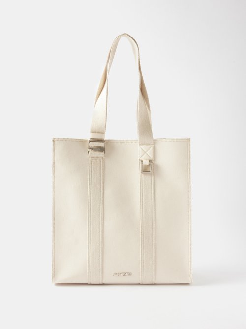 Le Cabas Cuerda Canvas Tote Bag in White - Jacquemus