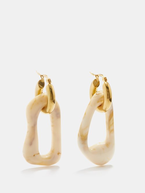 By Alona Lottie Resin & 18kt Gold-plated Hoop Earrings