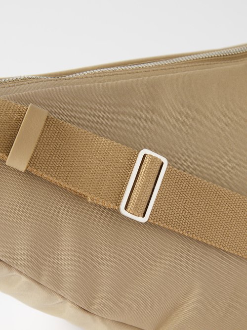 Beige Slouchy Banana small nylon cross-body bag, The Row