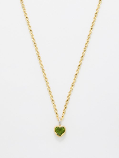 Irene Neuwirth Love Diamond, Tourmaline & 18kt Gold Necklace