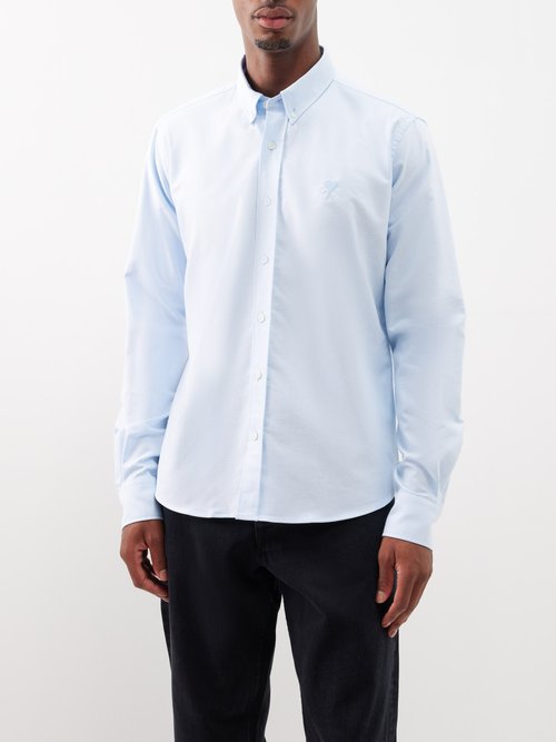 Ami De Caur-logo Cotton Oxford Shirt