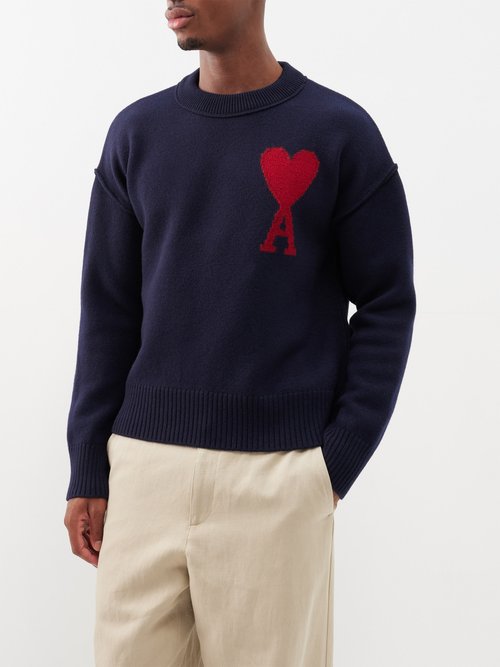 Ami De Caur-logo Wool Sweater