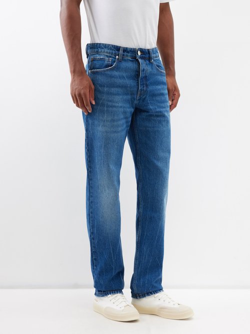 ami - straight-leg jeans mens blue